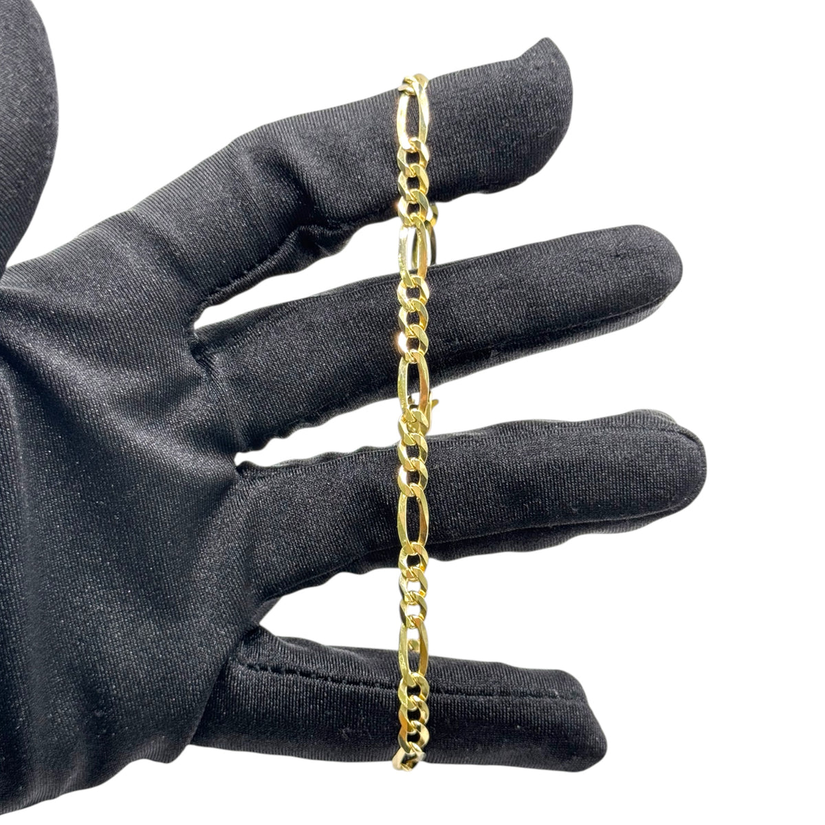Pulsera 3 y 1 Cerrado  5MM en Oro 10k