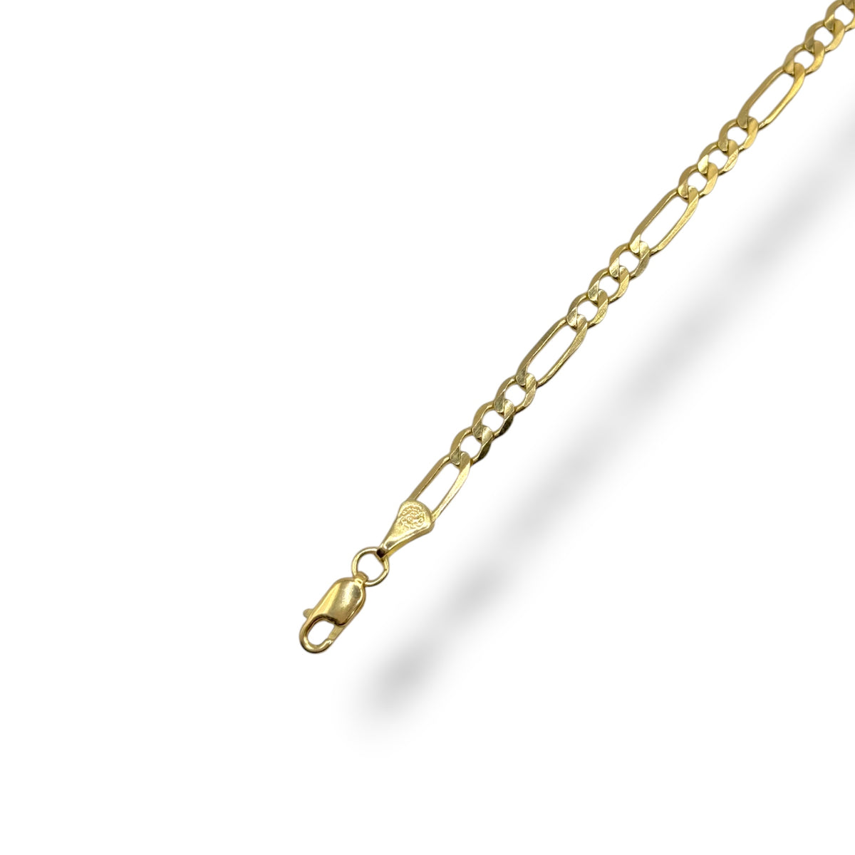 Pulsera 3 y 1 en 18cm y 4mm en Oro 10k
