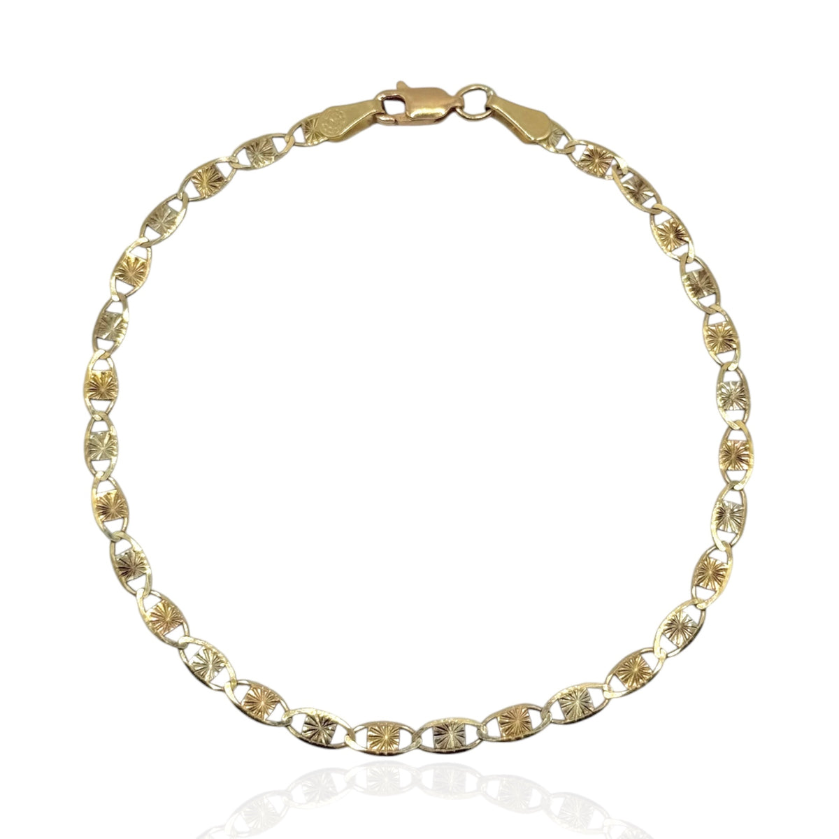 Pulsera Marino de 22cm y 3.5mm en Oro 10k