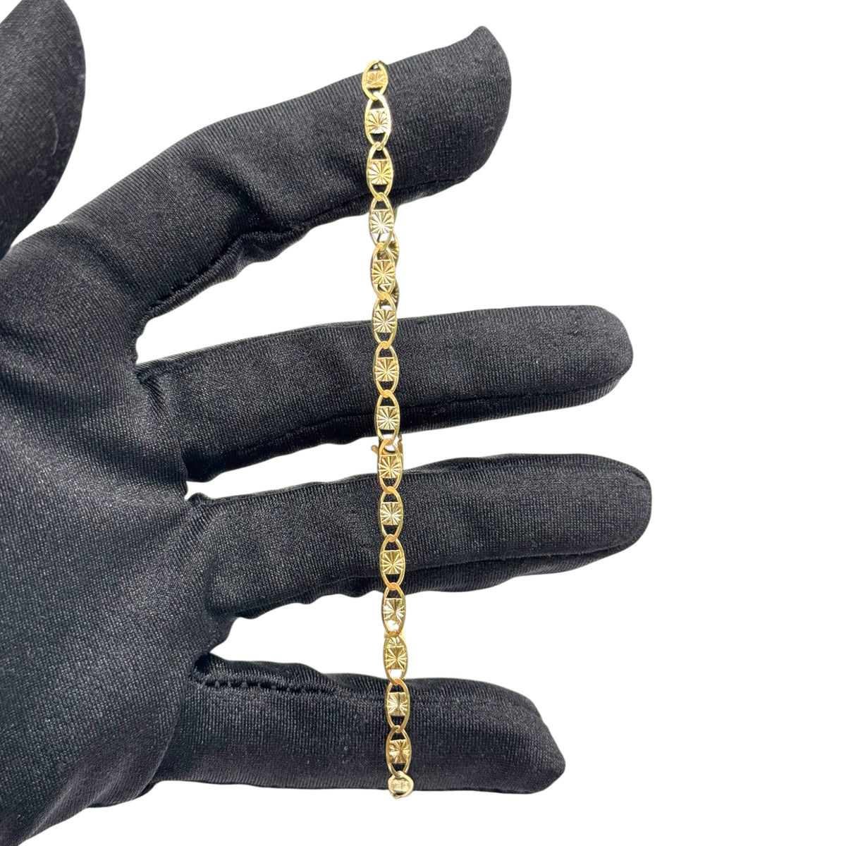 Pulsera Marino de 22cm y 3.5mm en Oro 10k