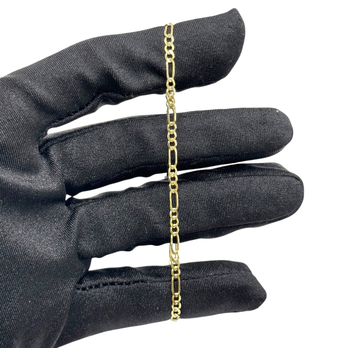 Pulsera 3 y 1 de 18cm y 2.5mm en Oro 10k
