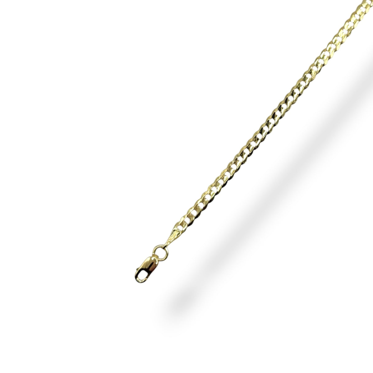 Pulsera Barbado Delgado de 21cm en 3mm Oro 10k