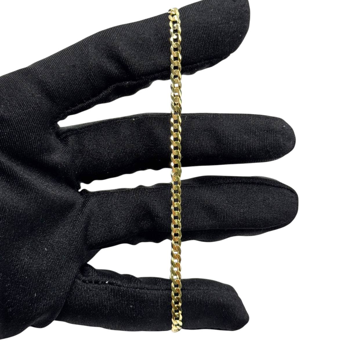 Pulsera Barbado Delgado de 21cm en 3mm Oro 10k
