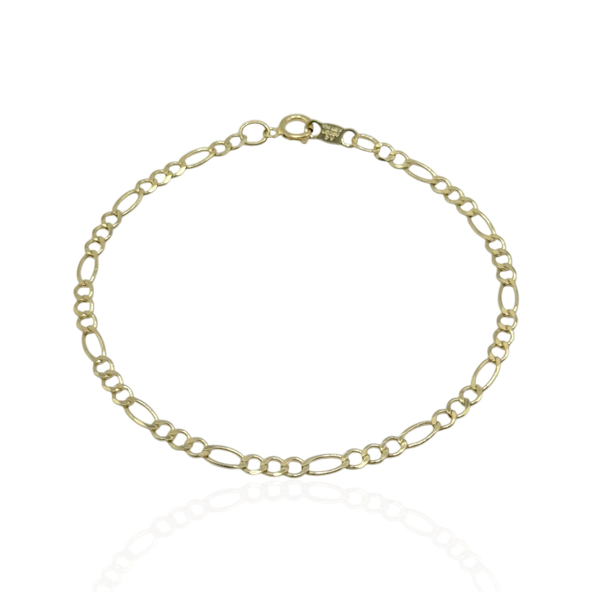 Pulsera 3 y 1 Abierto 3mm en Oro 10k