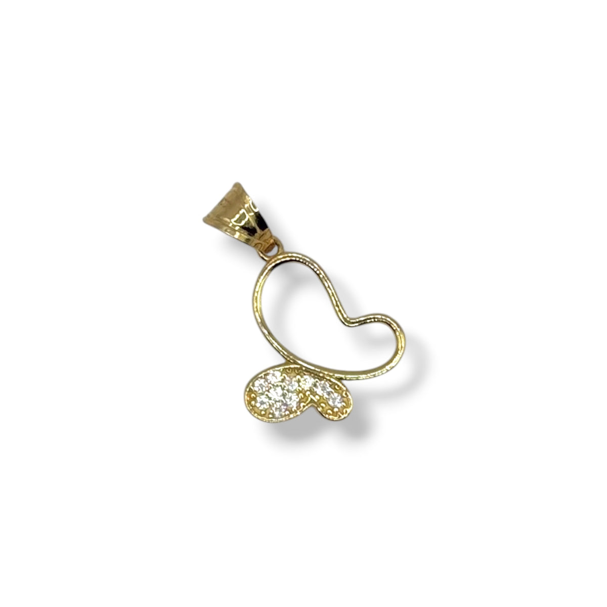 Mariposa  con Zirconias en Oro 10k