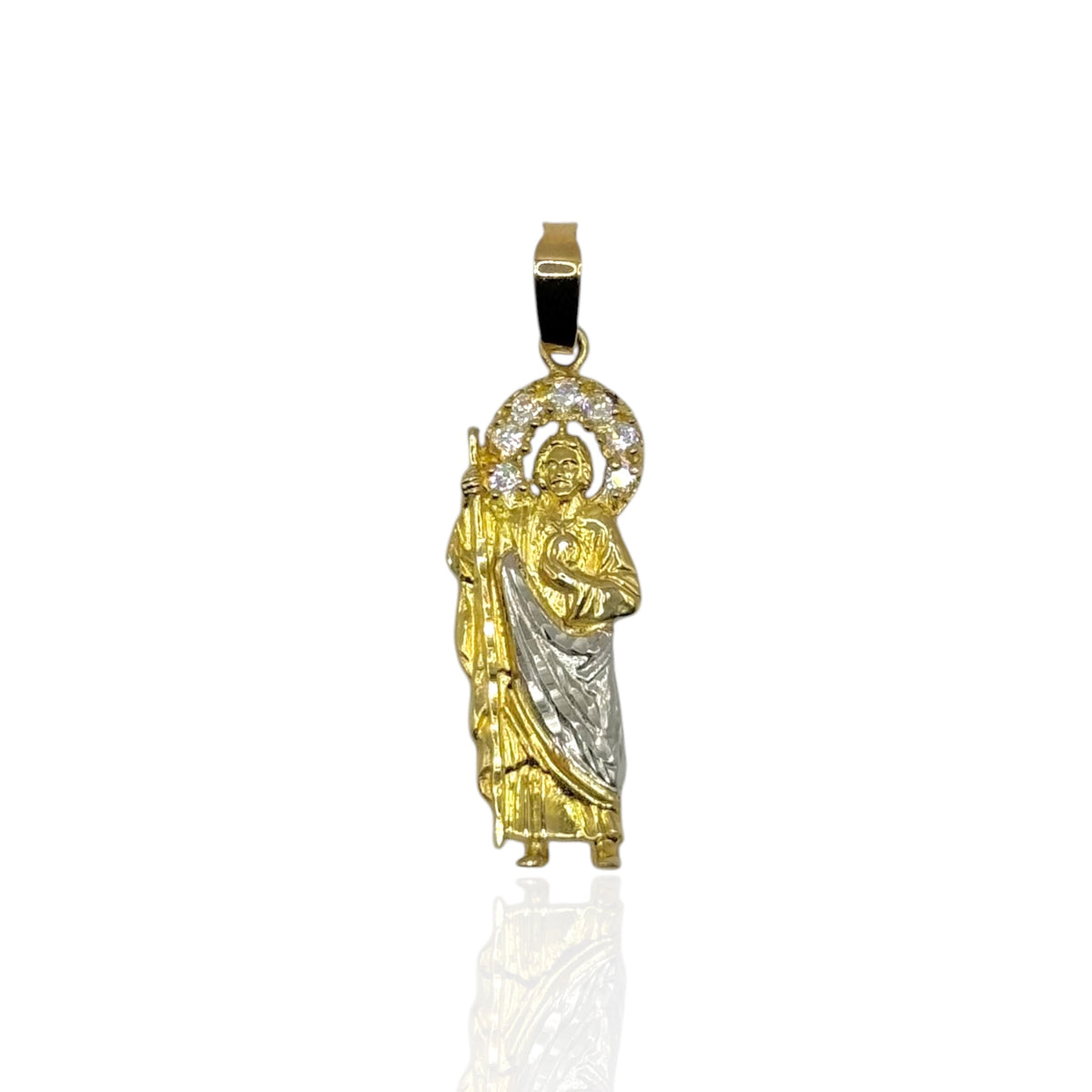 San Judas Tadeo con Zirconias en Oro 10k