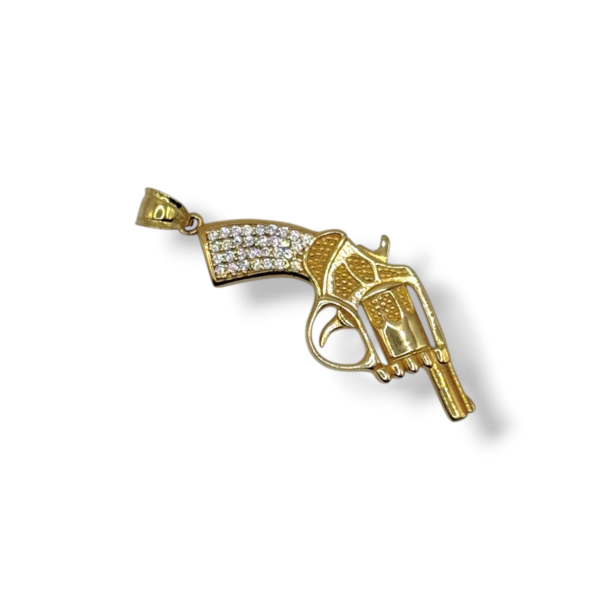 Pistola con Zirconias en Oro 10k