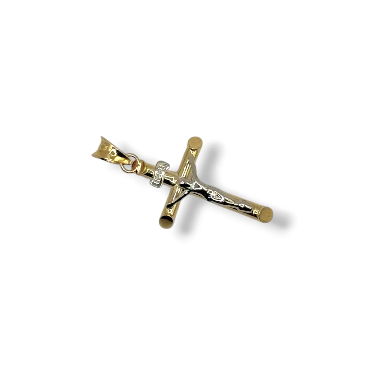 Cristo Crucificado Bicolor en Oro 10k