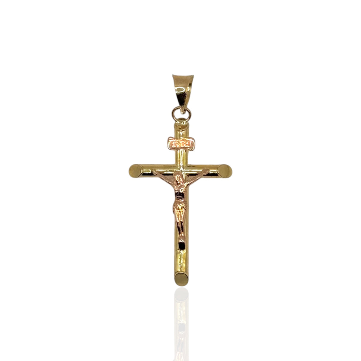 Cristo Clásico Bicolor en Oro 10k
