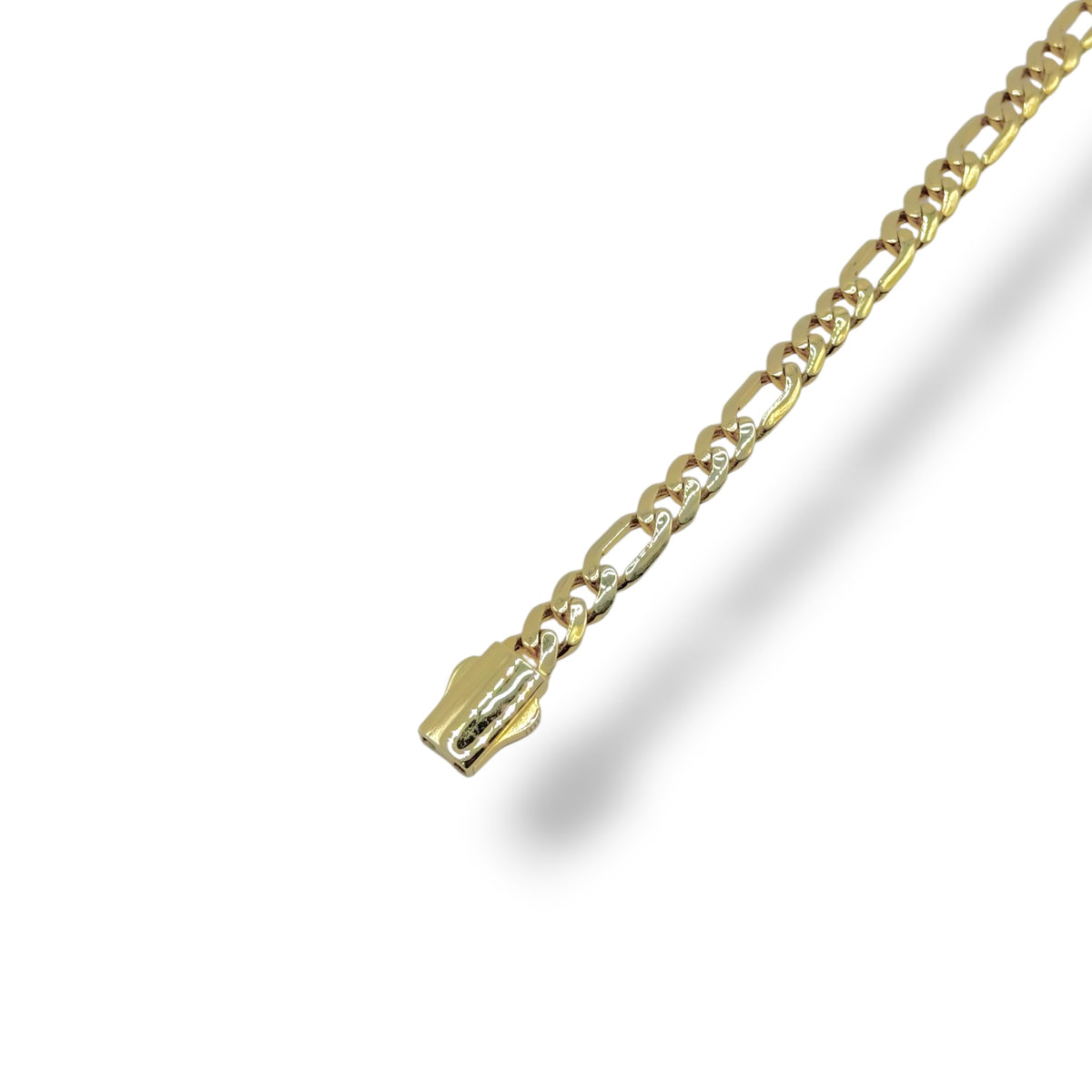 Pulsera 3 y 1 Clásica con Broche Liso en Oro 10k