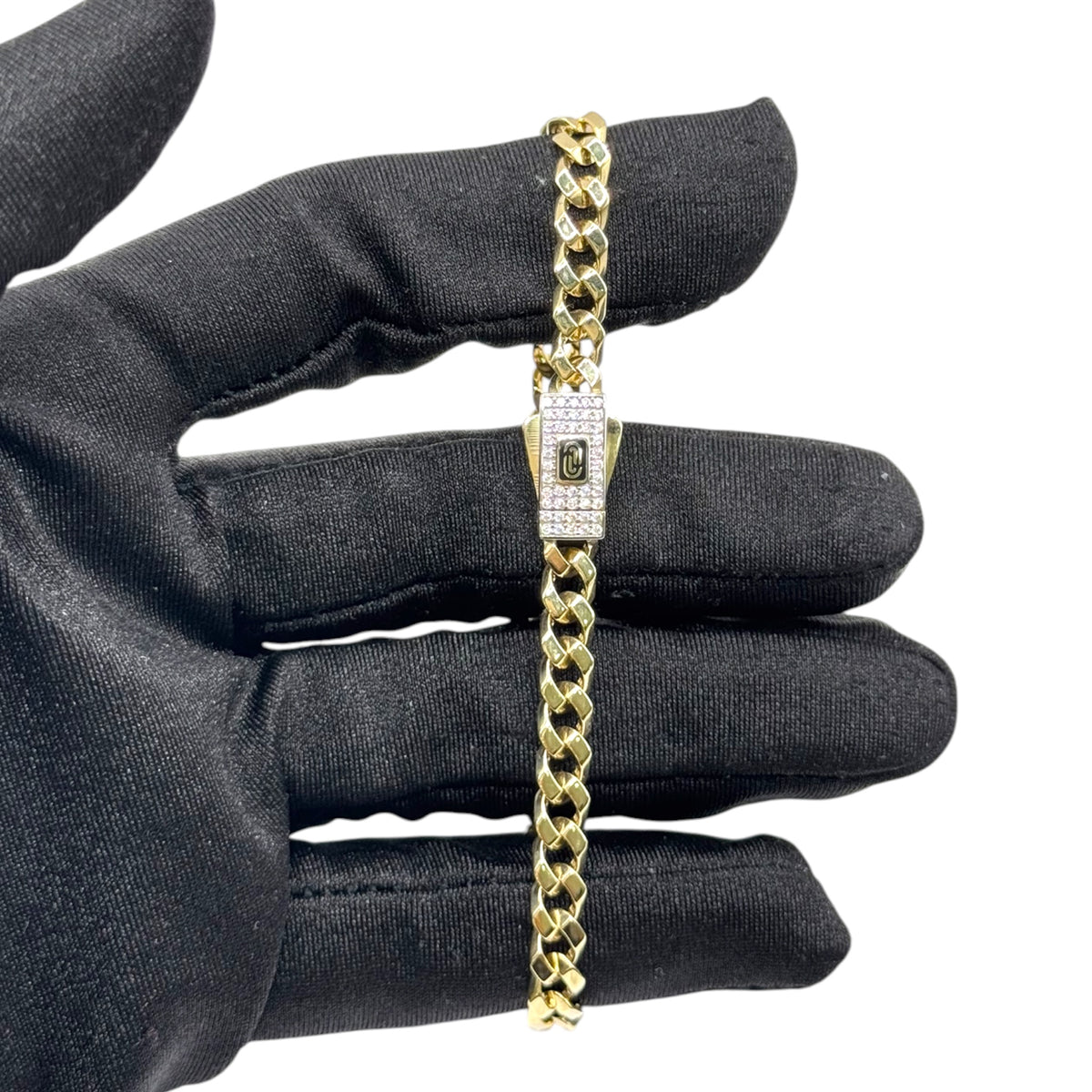 Pulsera Cubana Clásica con Broche Premium en Oro 10k