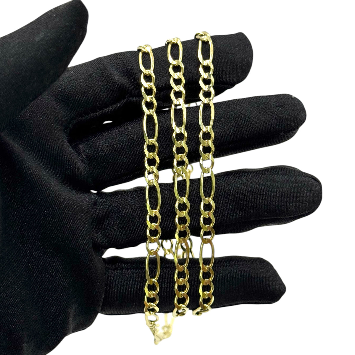 Cadena Sólida 3 y 1 Cerrada de 4.5mm en Oro 10k