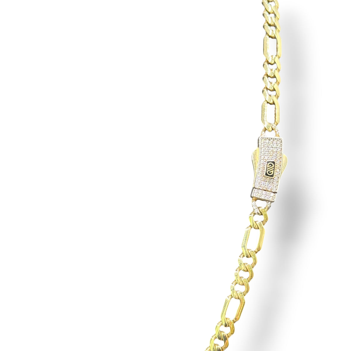 Cadena Italiana de 3 y 1 de 5mm en 50cm en Oro 10k