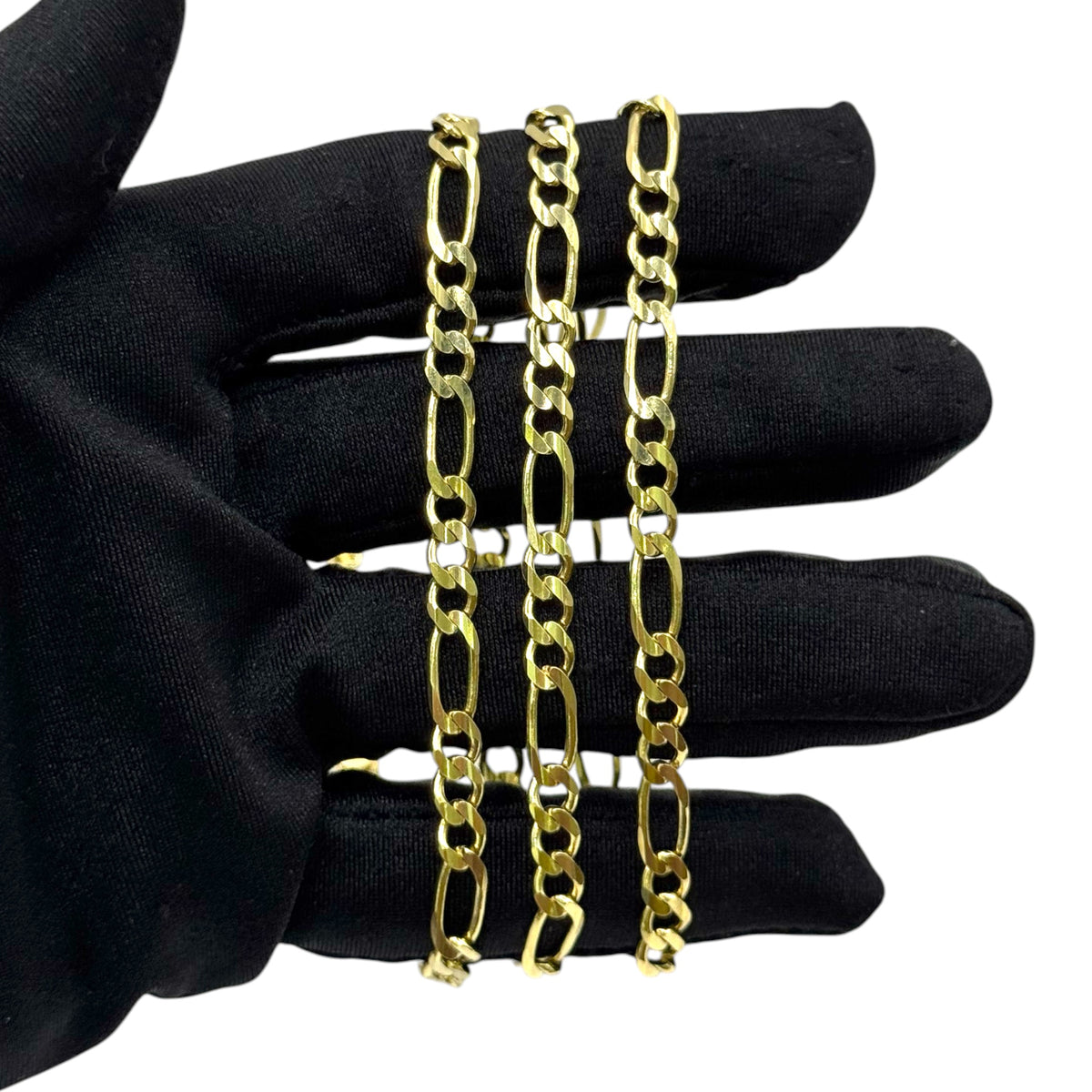 Cadena Sólida 3 y 1 Cerrada de 5mm en Oro 10k