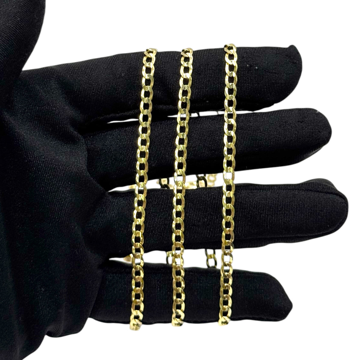 Cadena Sólida Barbada de 3.5mm en Oro 10k