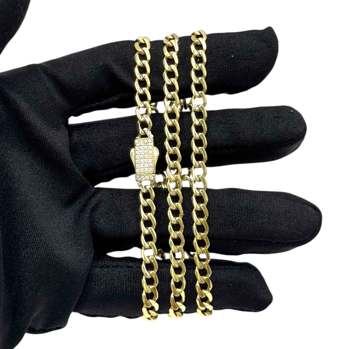 Cadena Italiana Barbada de 5mm en Oro 10k