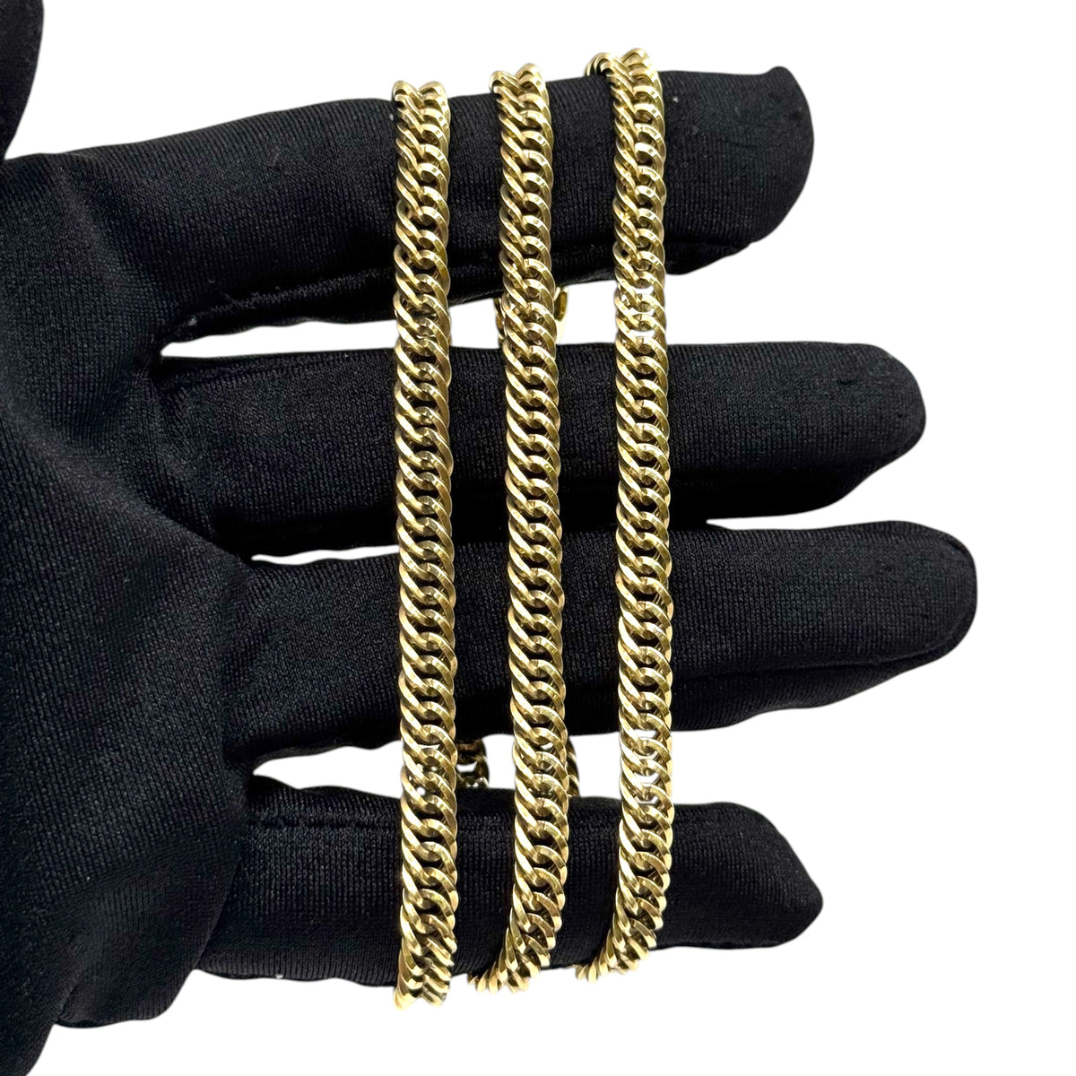Cadena Italiana Doble Rombo en 5mm en Oro 10k