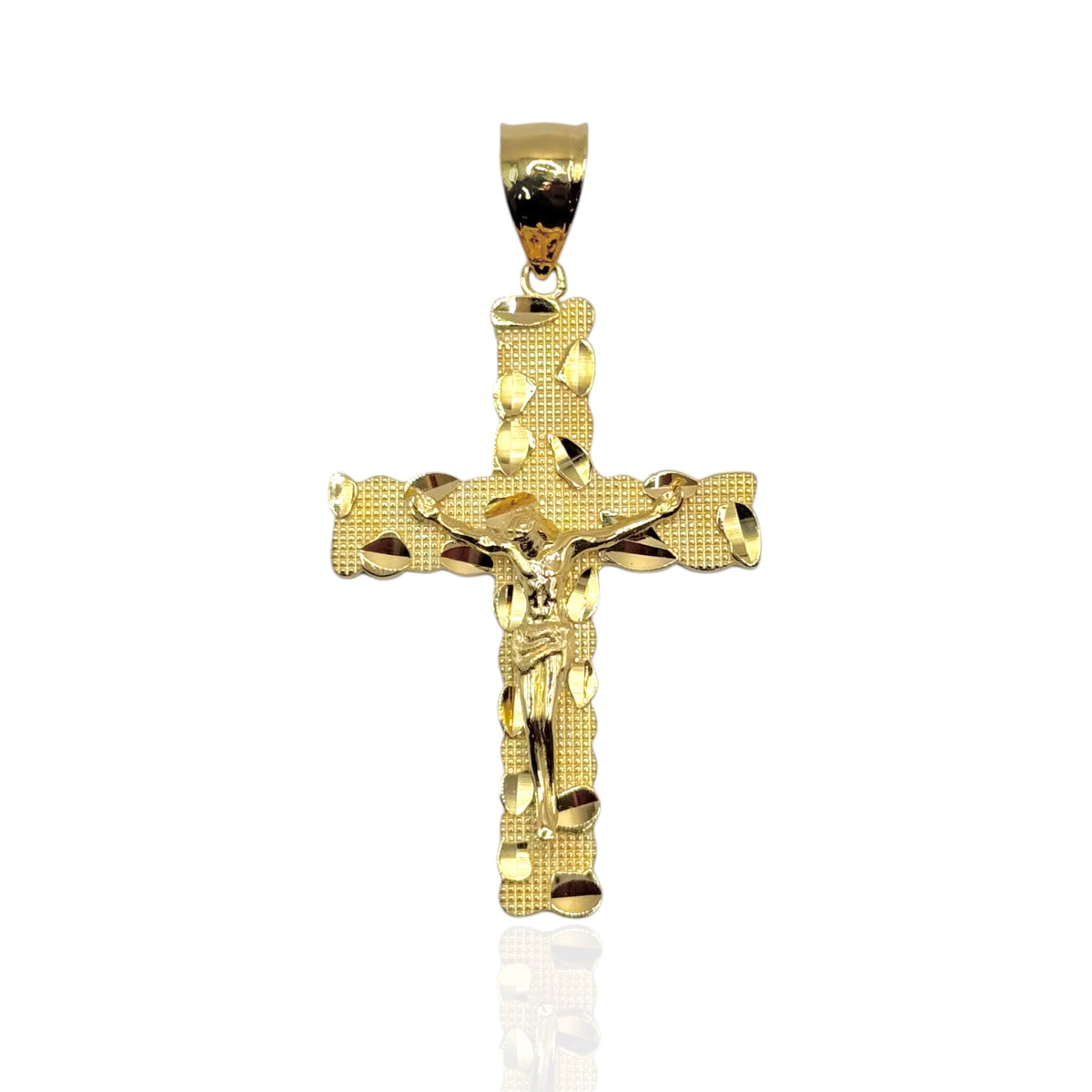 Crucifijo Nugget en Oro 10k