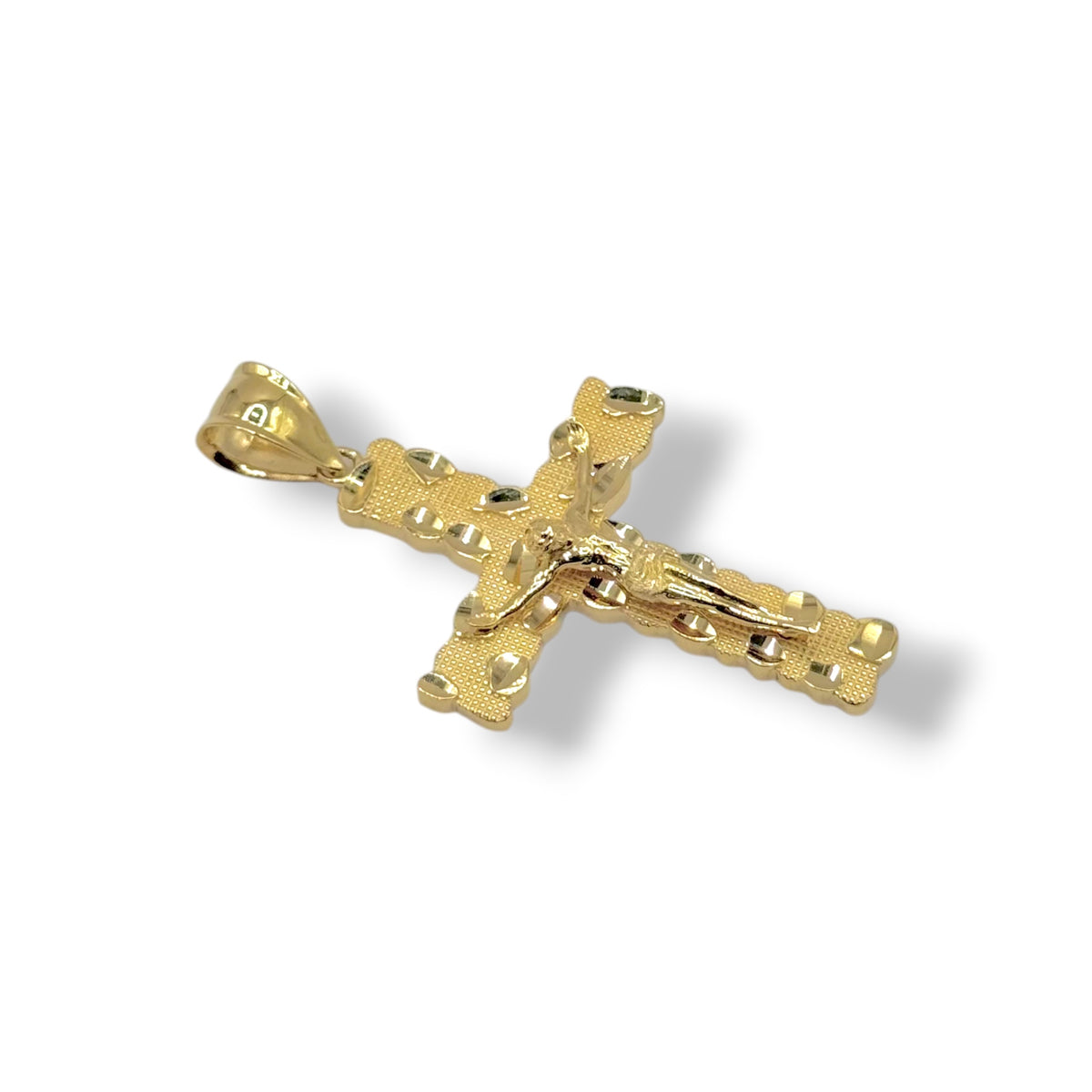 Crucifijo Nugget en Oro 10k