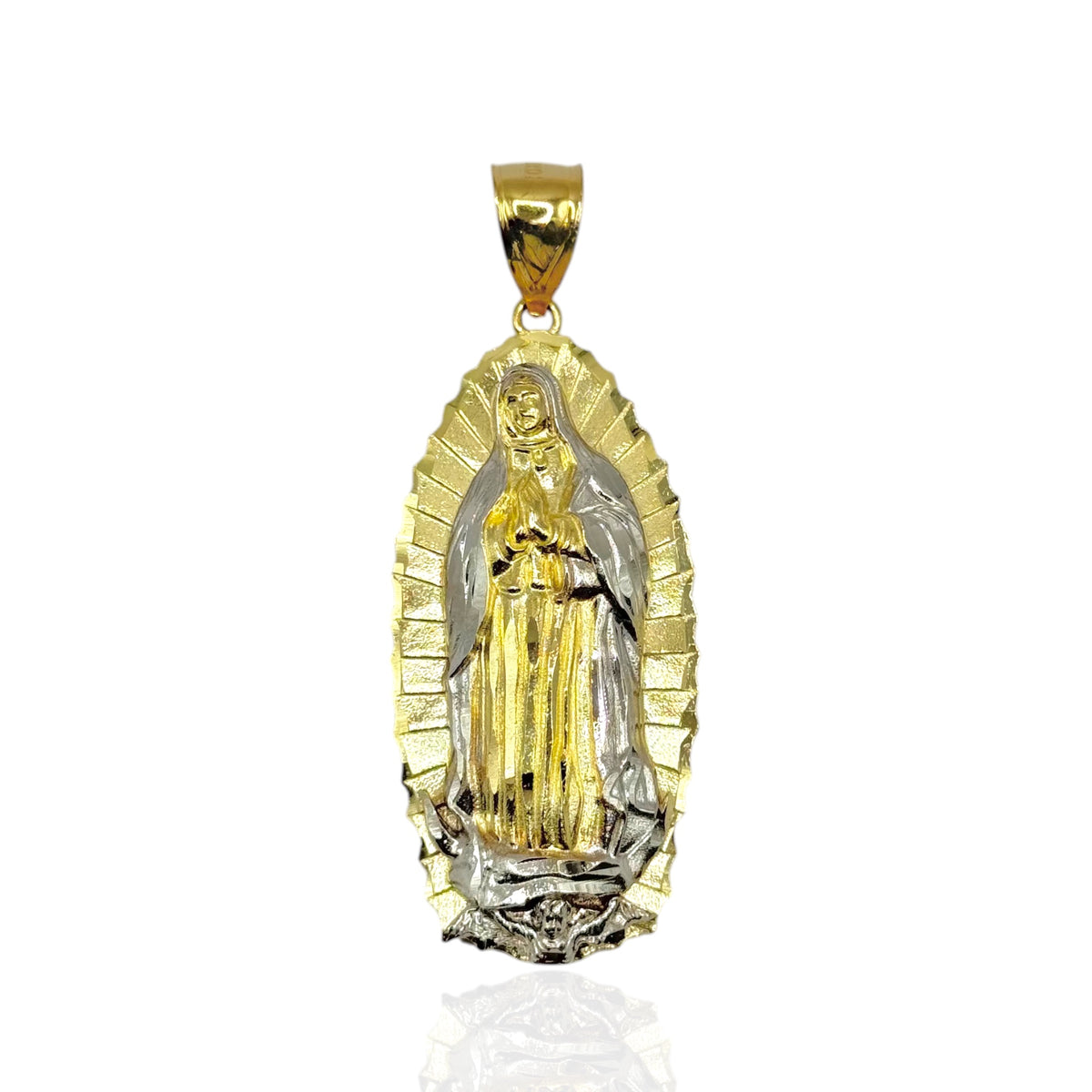 Virgen de Guadalupe Bitono en Oro 10k