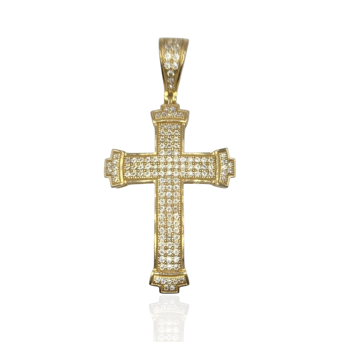 Cruz Imperial Pavé en Oro 10k