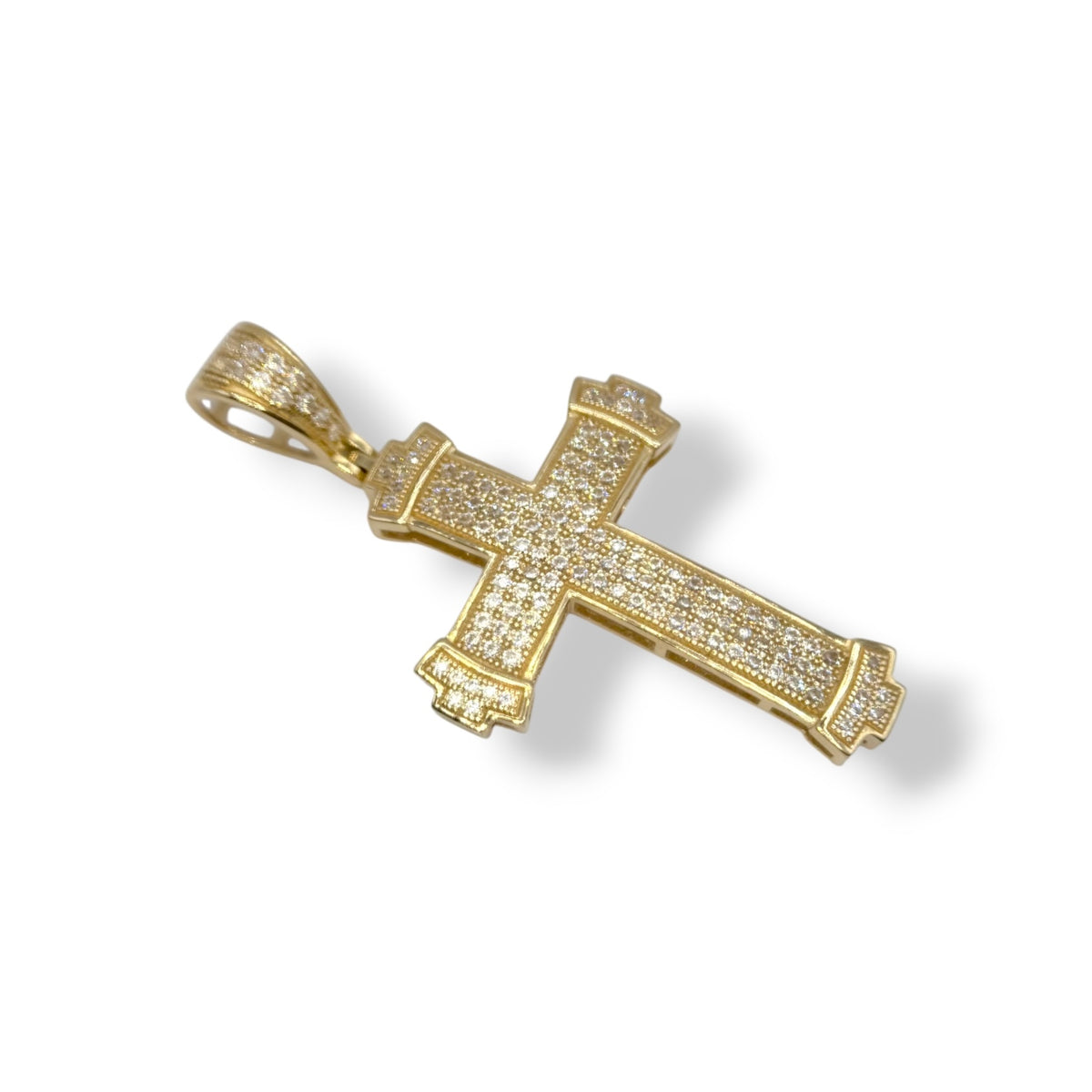 Cruz Imperial Pavé en Oro 10k