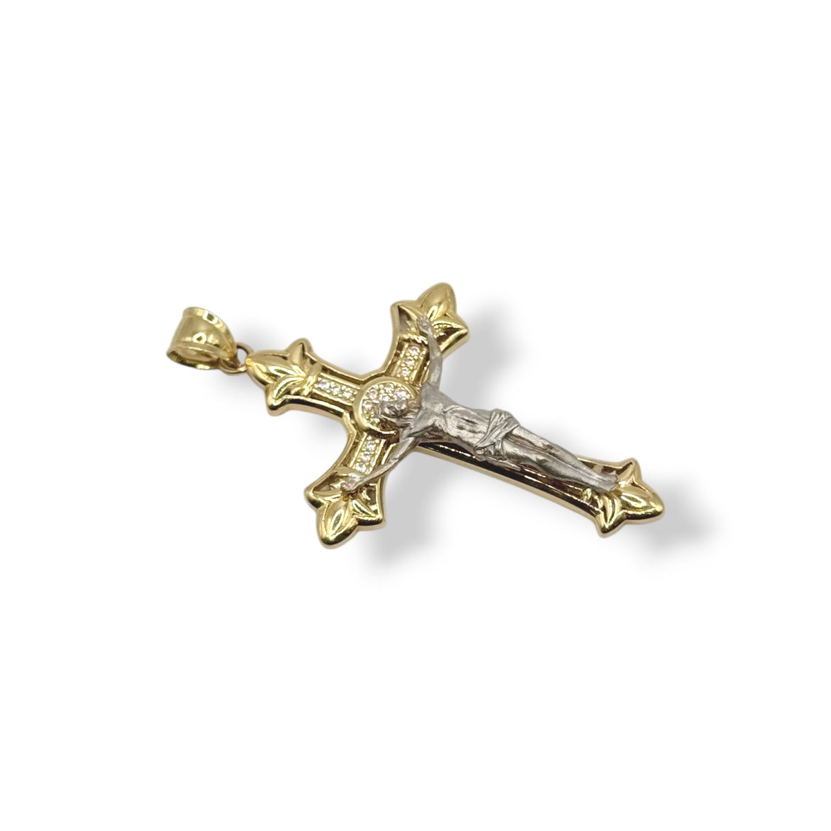Crucifijo Imperial Bitono en Oro 10k