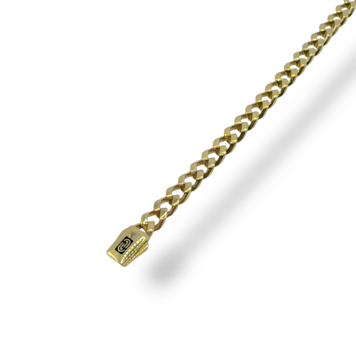 Pulso Liso de 4mm en Oro 10k