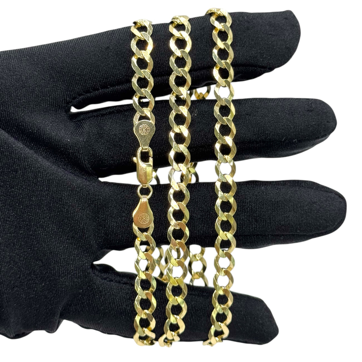Cadena Barbada de 6mm  en Oro 10k
