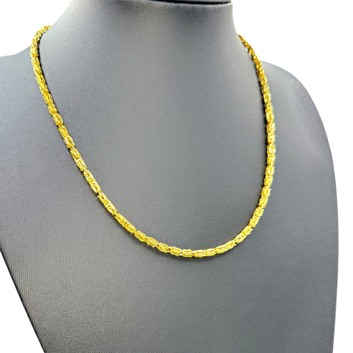 Cadena Bizantina Premium en Oro 10k