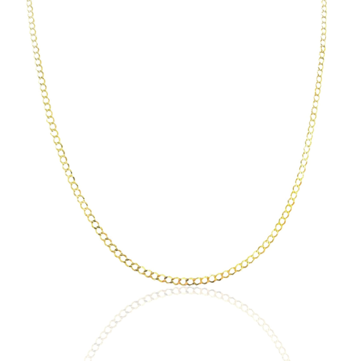 Cadena Barbada Diamantada Premium en Oro 10k