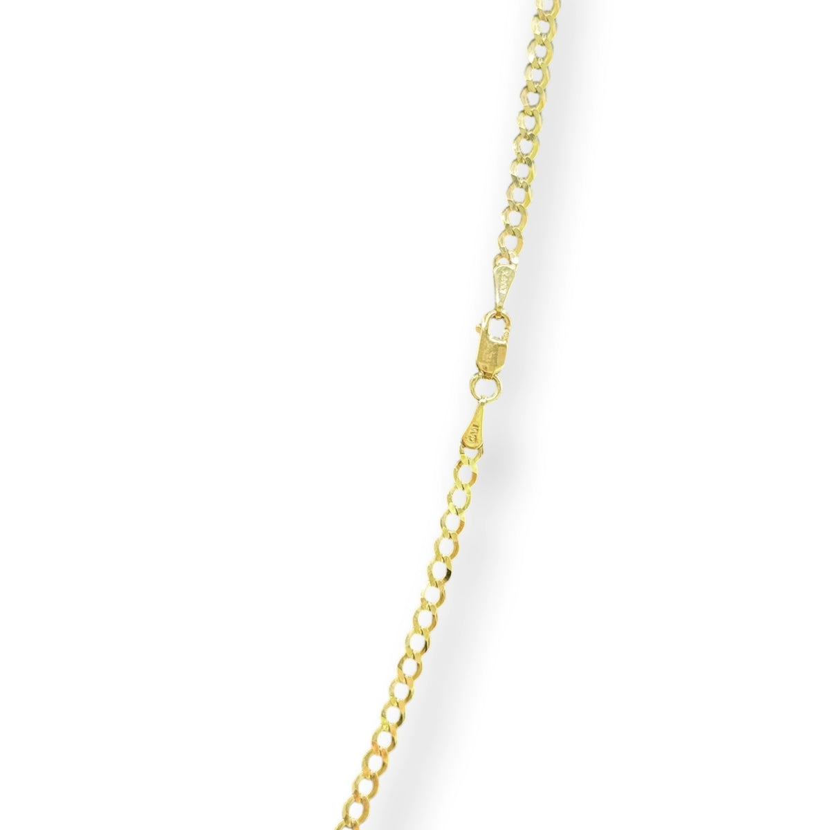 Cadena Barbada Diamantada Premium en Oro 10k
