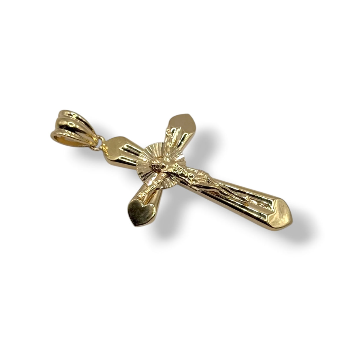 Crucifijo Florentino con Cristo en Oro 10k