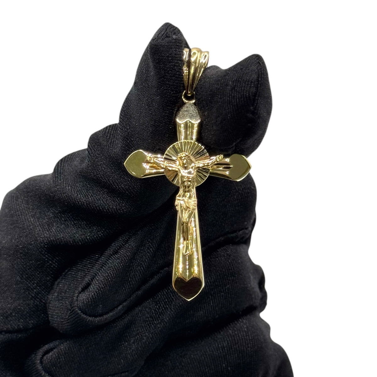 Crucifijo Florentino con Cristo en Oro 10k